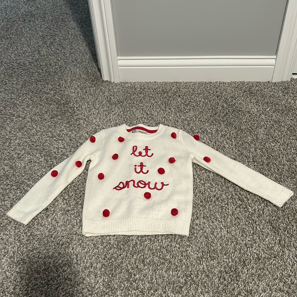 Let it Snow sweater toddler girl size 3T